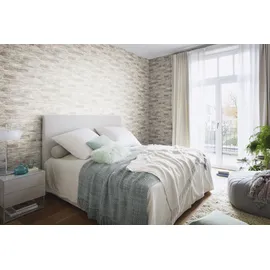 Rasch Textil Vliestapete Stein 10,05 x 0,53 m 300 g Beige/Grau 869002