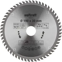 WOLFCRAFT Handkreissägeblatt HM Ø 190 mm 56 Zähne