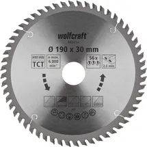 WOLFCRAFT Handkreissägeblatt HM Ø 190 mm 56 Zähne