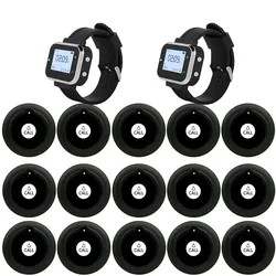 Restaurant-Rufsystem / Piepser / Pager, 15 Scheiben und 2 Uhren, 500m Reichweite