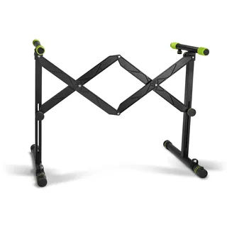 Gravity KS AKS 01 B - Faltbarer Keyboardständer mit Scherenmechanismus, Belastbarkeit bis 50 kg, schwarz
