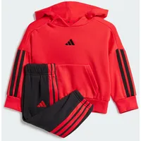 Adidas Unisex Baby Essentials HOODED JOGGER, Pure Ruby/Black/Black, 2-3