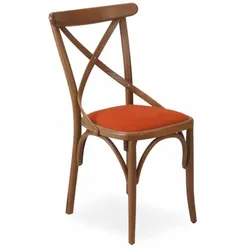 Casa Padrino Luxus Esszimmer Stuhl Braun / Rot H. 87 cm - Massivholz Esszimmer Möbel