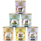 GranataPet Liebling's Mahlzeit 6 x 800 g Nassfutter für Hunde im Probierpaket, Alleinfuttermittel ohne Getreide, Hundefutter