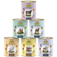 GranataPet Liebling's Mahlzeit 6 x 800 g Nassfutter für Hunde im Probierpaket, Alleinfuttermittel ohne Getreide, Hundefutter