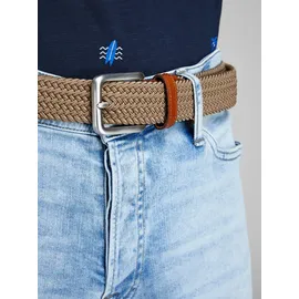 JACK & JONES Gürtel Woven Belt Materialmix 80 cm Beige
