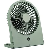 Trio RL LIVE YOUR LIGHT Reality Leuchten Tisch Ventilator Breezy R044-49, Kunststoff Pistaziengrün, 2 Watt, Akku Betrieb, USB-C, 3 Stufen
