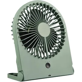 Trio RL LIVE YOUR LIGHT Reality Leuchten Tisch Ventilator Breezy R044-49, Kunststoff Pistaziengrün, 2 Watt, Akku Betrieb, USB-C, 3 Stufen