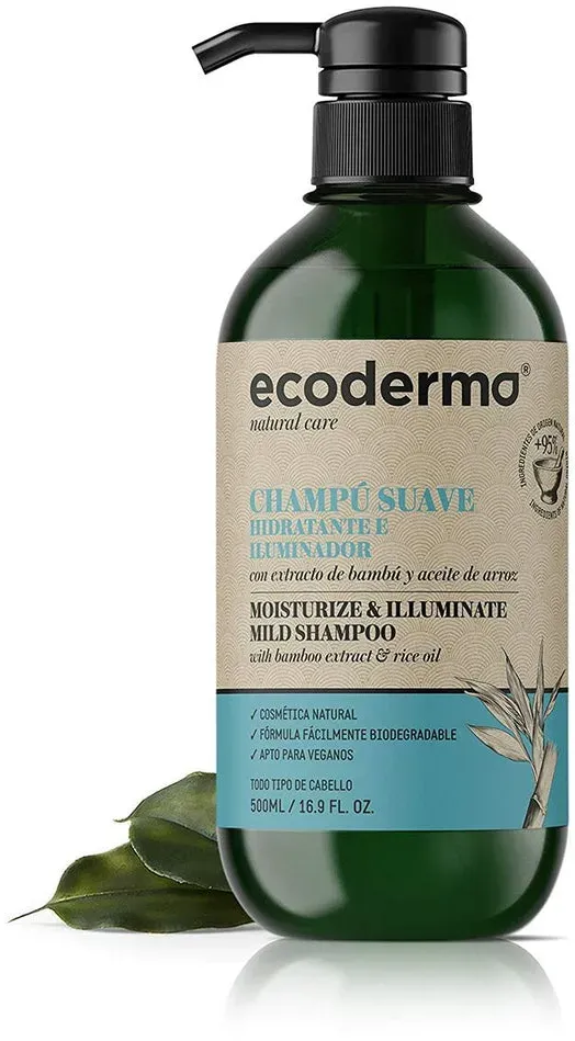 Schonendes Shampoo Ecoderma Champú Feuchtigkeitsspendend Luminizer 500 ml