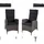 deluke KOBE Gartenstuhl 68 x 60 x 109 cm Weidengrau 2 St.