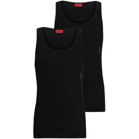 Hugo Herren Unterhemd, 2er Pack« Packung, 2 Stk. mit Markenlabel in Kontrastfarbe HUGO Underwear White 100 XL (54)