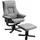 Homcom Relaxsessel Mikrofaser 78 x 109 x 82,5 cm Grau mit Hocker