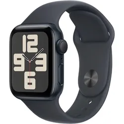 Apple Watch SE (40mm) GPS 2024, Alu mit Sportarm S/M (mitternacht/mitter)