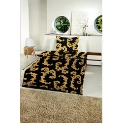 Gold-Line Bettwäsche »Gold-Line Bed - Goldene Ranken«, besonders weich und anschmiegsam Gold-Line bedruckt, Ranken B/L: 135 cm x 200 cm