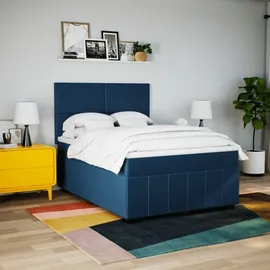 vidaXL Boxspringbett 140 x 200 cm Blau