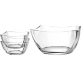 LEONARDO Piazza Glas, transparent, Quadratisch Servier-Set,