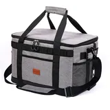 Kühlrucksack,Groß Isolierte Kühltasche,25L Wasserdichten Kühltasche Rucksack,Lunch Bag,Ultraleicht Rucksäcke,Picknicktasche,Thermotasche,Große Kapazität für Strand,Camping, BBQ (Grau)