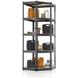 Juskys Eckregal Corner Basic 180 x 70 x 40-70 cm - Grau