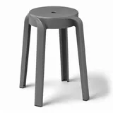 Mojawo Hocker Kunststoff 34 x 45 x 34 cm Grau