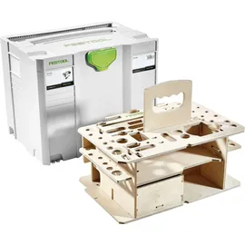 Festool SYSTAINER SYS 4 T-LOC SYS-HWZ Box Werkzeugkoffer ( 497658 ) lichtgrau koppelbar mit Holzeinsatz