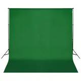 vidaXL Fotohintergrund Baumwolle Grün 300 x 300 cm Chroma-Key