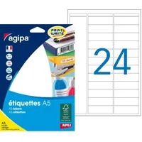 Agipa Universal-Etiketten, 15 x 50 mm, weiß