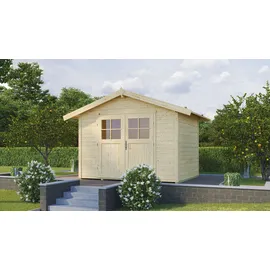 Weka Gartenhaus 122 3,00 x 2,95 m natur