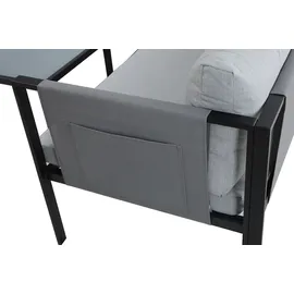 Möbilia Sitzgruppe 1 Ecksofa, 1 Couchtisch inkl. Kissen Stahl/Olefin