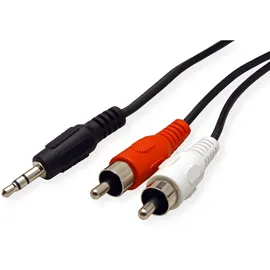 Roline Audiokabel Klinkenstecker 3,5 - 2 Cinchstecker 10m