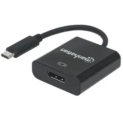 Manhattan USB 3.1 Typ C auf DisplayPort-Konverter, Typ C-Stecker auf DisplayPort-Buchse, schwarz