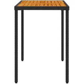 vidaXL Gartentisch mit Akazienholz-Platte 115 x 54 x 74 cm Schwarz