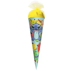 ROTH Schultüte, Disney Stitch, 35 cm, rund, Tüllverschluss
