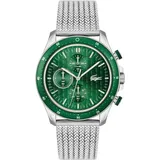 Lacoste Chronograph NEO HERITAGE, 2011255, Quarzuhr, Armbanduhr, Herrenuhr, Stoppfunktion, Edelstahlarmband silberfarben