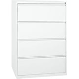 Gürkan Hängeregistraturschrank reinweiß 4 Schubladen 76,0 x 62,0 x 132,0 cm