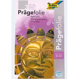Folia 521 19x30cm 3BL Prägefolie gold