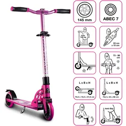 SIX DEGREES Aluminium Scooter Junior 145 mm pink EINHEITSGRÖSSE