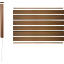 Mendler Windschutz 1,88 m braun Holz