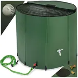 Tectake Regentonne mit Hahn und Überlaufschutz 750 l Grün