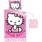 HELLO KITTY Bettwäsche-Set für Kinder – Weicher Bettbezug 140x200 cm mit Kissenbezug 60x70 cm