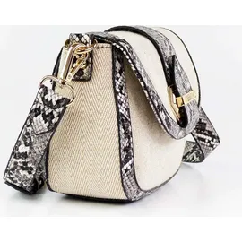 Valentino Gigante Umhängetasche Kunstleder Beige/Mehrfarbig