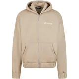 dropsize Super Heavy Oversize Blank Zip Hoodie - Beige - S
