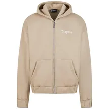 dropsize Super Heavy Oversize Blank Zip Hoodie - Beige - S