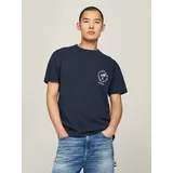 Tommy Jeans T-Shirt mit Statement-Print, Marine, XL,