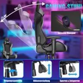 Kesser Gamingstuhl Kunstleder Grau/Schwarz