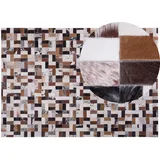 Teppich Kuhfell braun-beige 160 x 230 cm Patchwork CESME