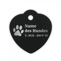 SALE - Hundemarke "Herz" (Gravurmaß 20x10 mm)