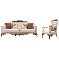 JVmoebel Sofa, Sofagarnitur 3+1 Sitzer Sofa Couch Garnituren Sofas Polster Stoff beige
