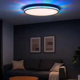 just light. LED-Deckenleuchte, weiß, CCT RGB Fernbedienung, dimmbar