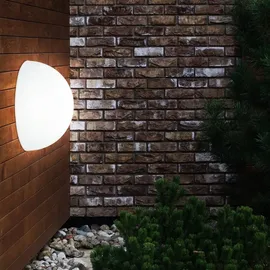 ETC Shop Solarleuchte Halbkugel Kugelleuchte Solar Außen Gartendeko Halbkugel, weiß, LED Leuchtmittel, d 20 cm, 2er Set