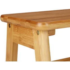 Relaxdays Fußbank RUSTICO braun, 27x24 cm,